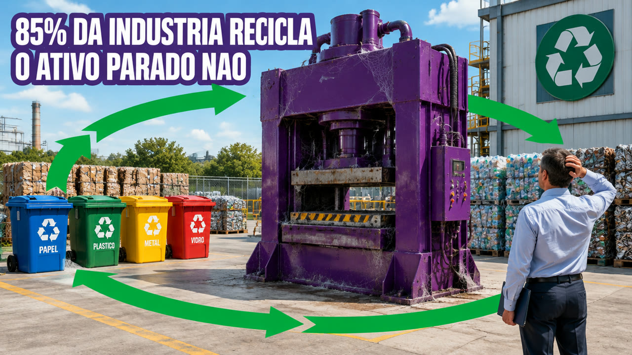 85% da indústria brasileira já faz economia circular. Mas quase ninguém pensa nisso quando o assunto é a máquina parada no pátio.