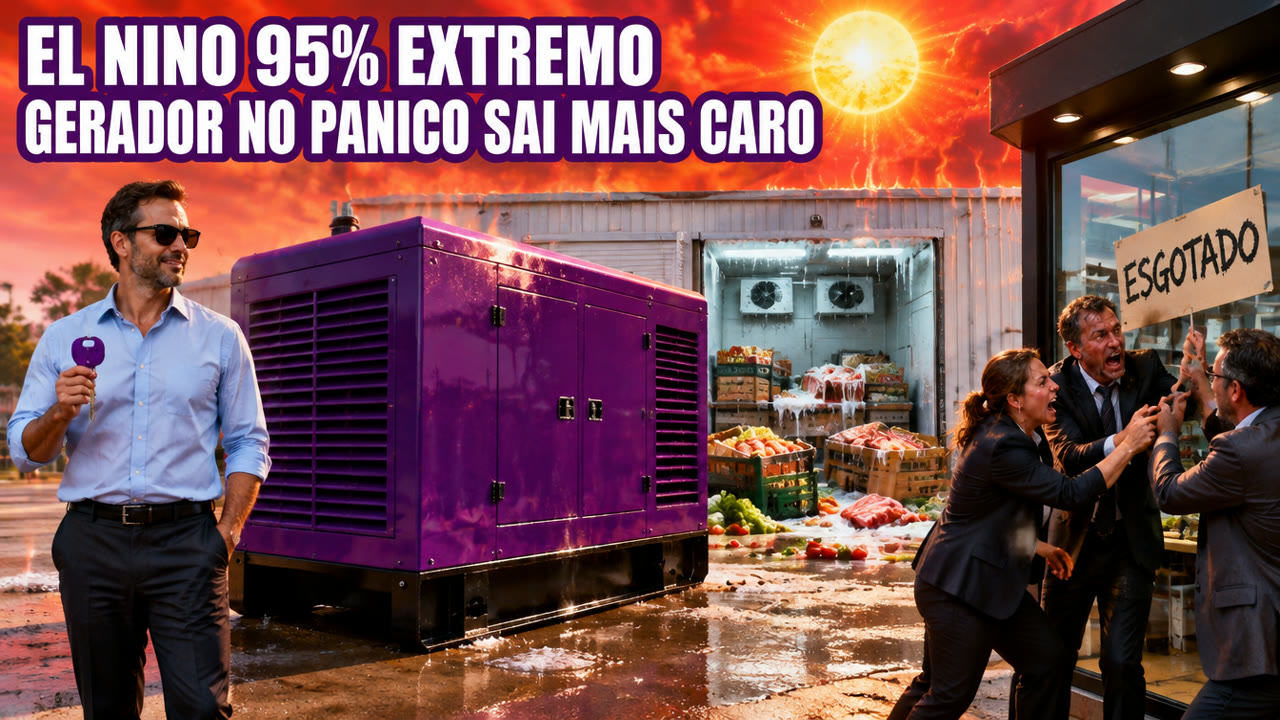 O El Niño tem 95% de chance de ser extremo. Quem contrata gerador no pânico tem 100% de chance de pagar mais caro.