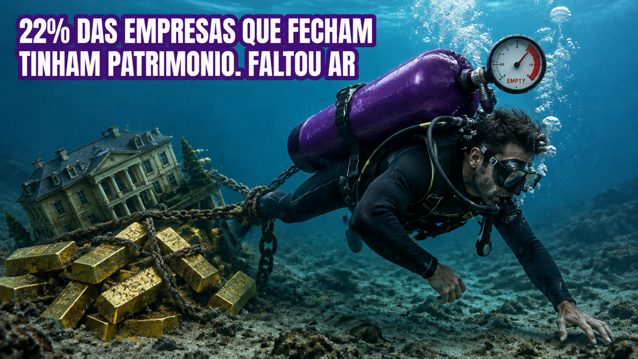 22% das empresas que fecham no Brasil tinham patrimônio. Não tinham ar no tanque.