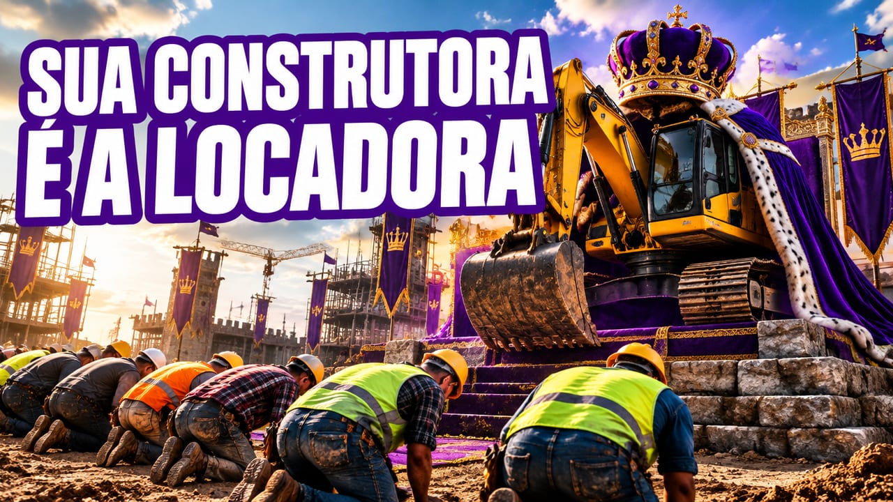 A maior locadora de escavadeira da sua cidade pode ser sua construtora — a que só usa a máquina 4 meses por ano