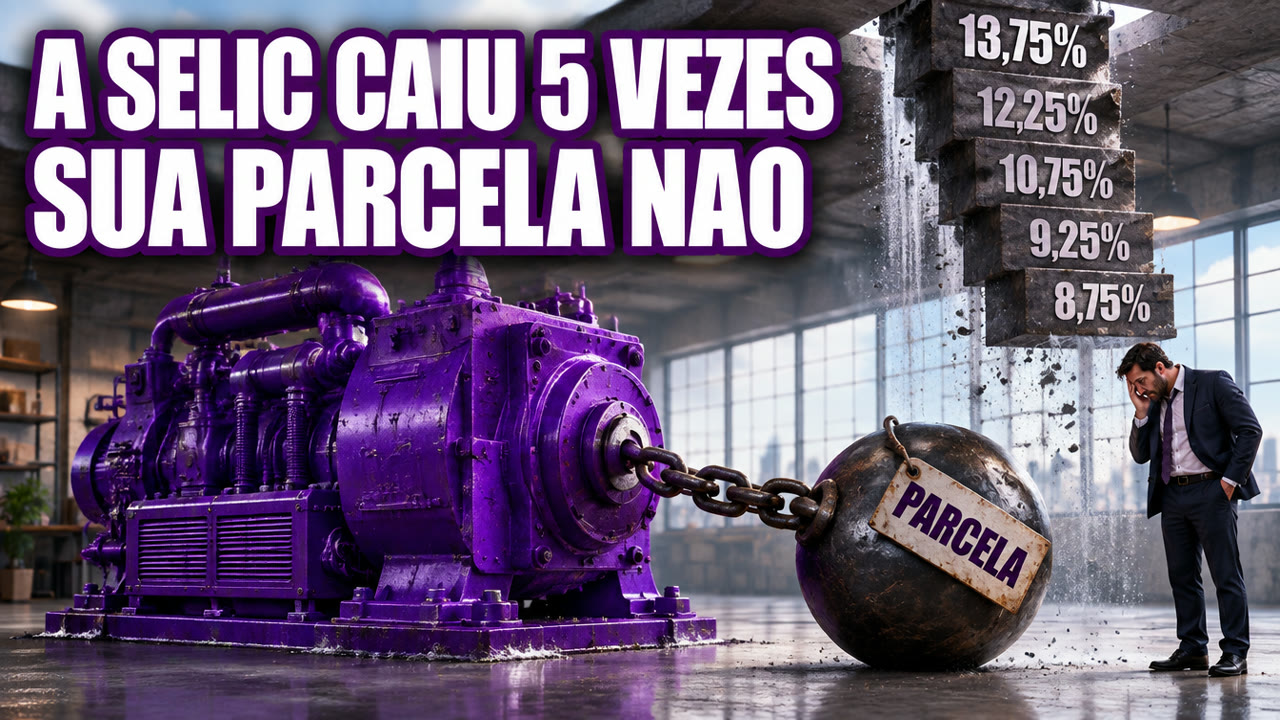 A Selic caiu 5 vezes em 2026. O financiamento da sua máquina não baixou 1 real.