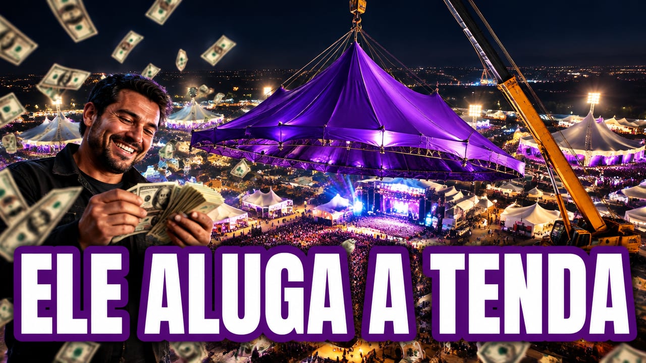 O setor que mais cresce no Brasil não organiza festa nenhuma. Ele aluga a tenda pro vizinho fazer.