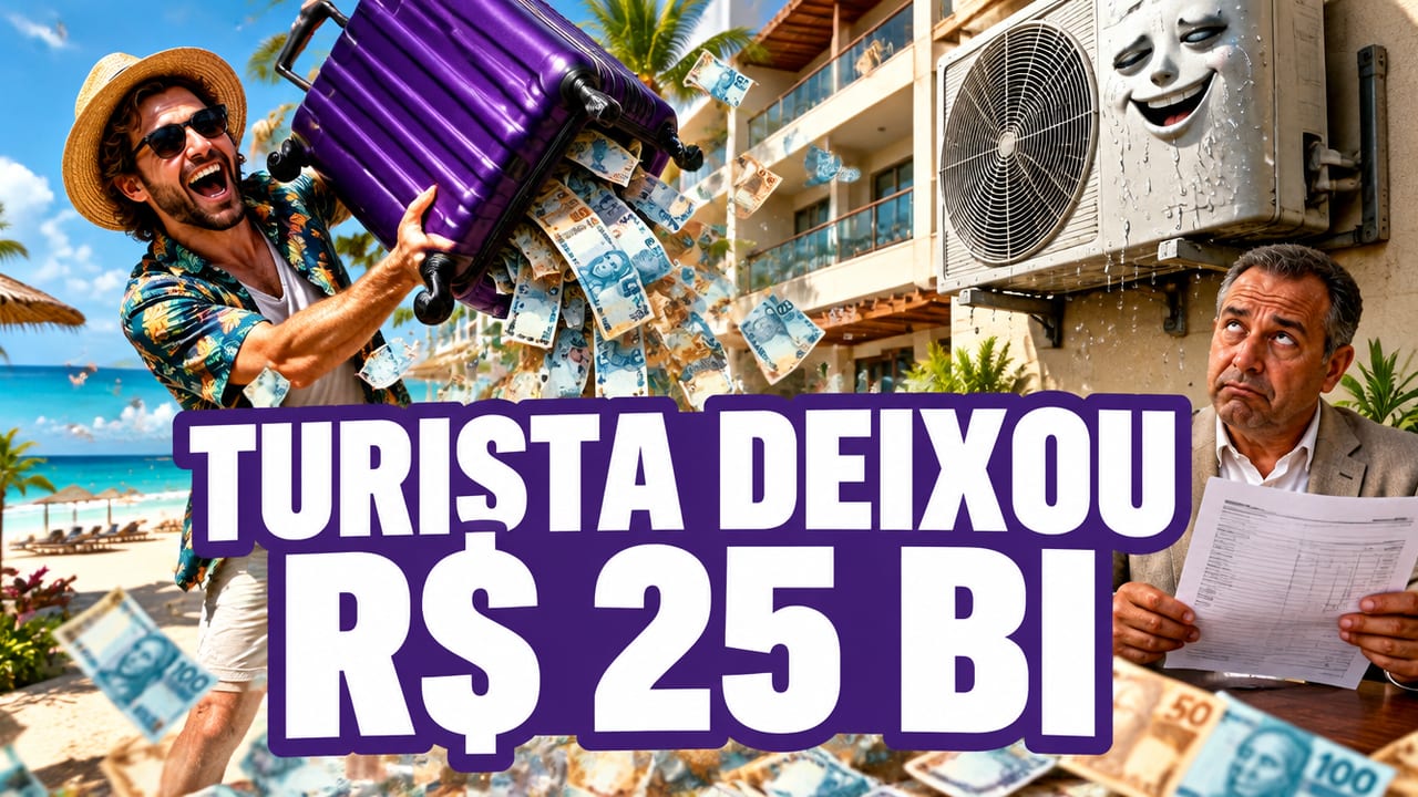 O turista estrangeiro deixou R$ 25 bilhões no Brasil. Você vai financiar um ar-condicionado que só trabalha 3 meses por ano.