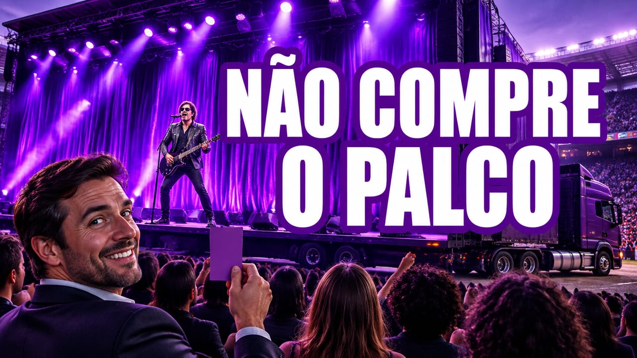 Você não precisa comprar o palco. Precisa faturar em cima dele.